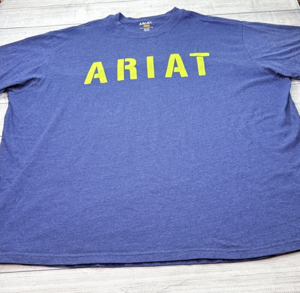 Ariat Men’s Rebar Short Sleeve Graphic Spellout T-Shirt Blue Size 3XL